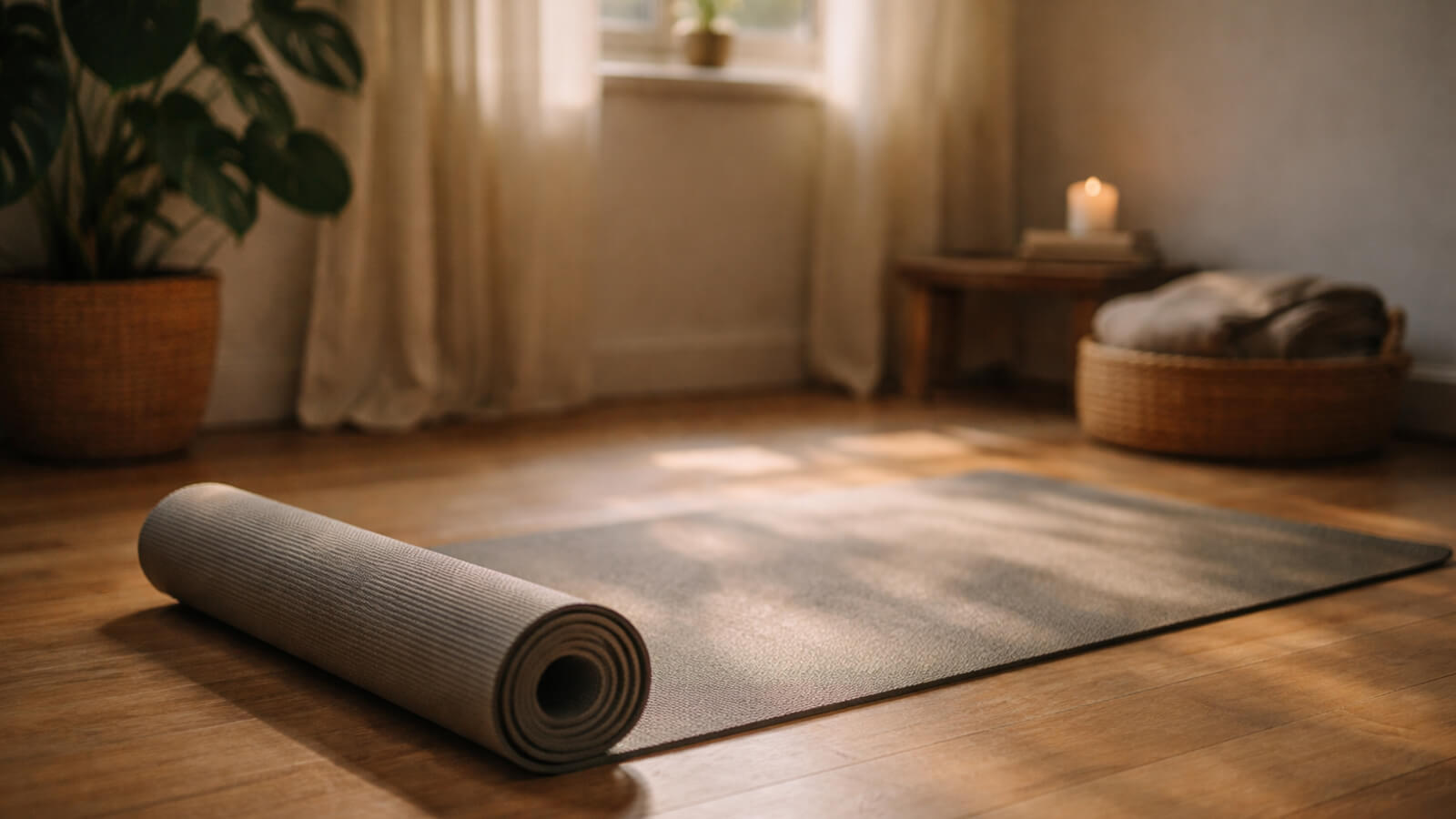Espacio tranquilo para la práctica de yoga y la escucha corporal